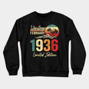 vintage 1937 birthday retro Crewneck Sweatshirt